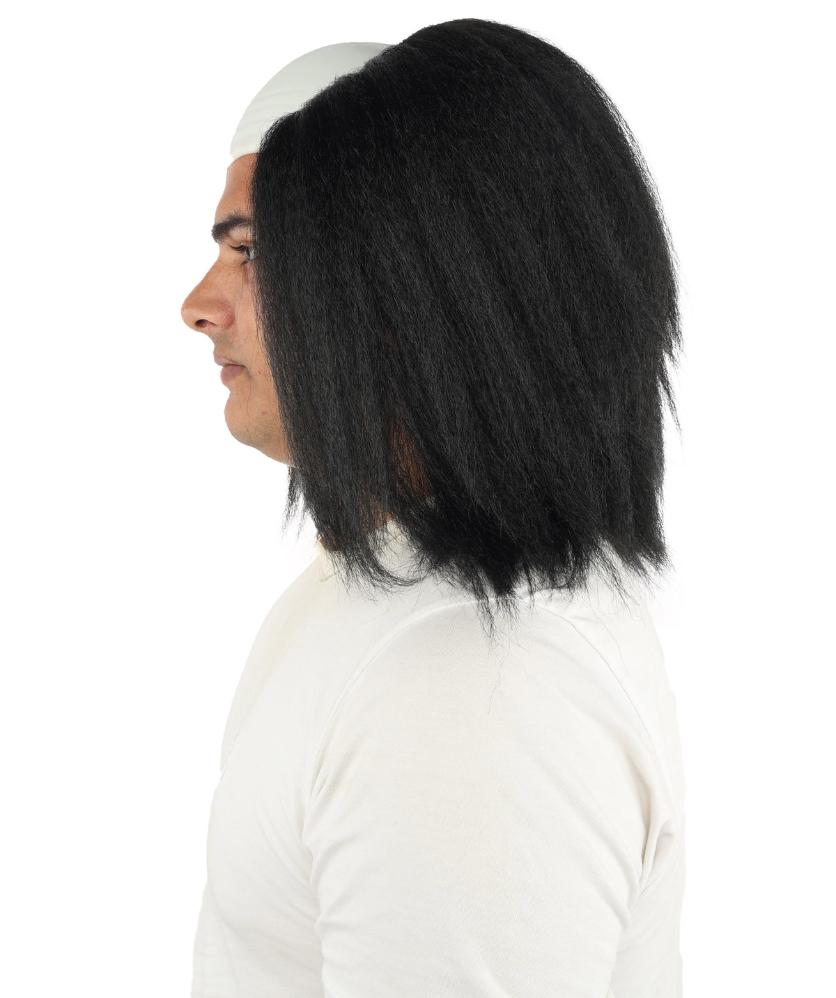 HPO Long Black Horror Straight Wig – Adult Creepy Costume Hairpiece - Cosplay Hair for Spooky Party Dress Up & Halloween