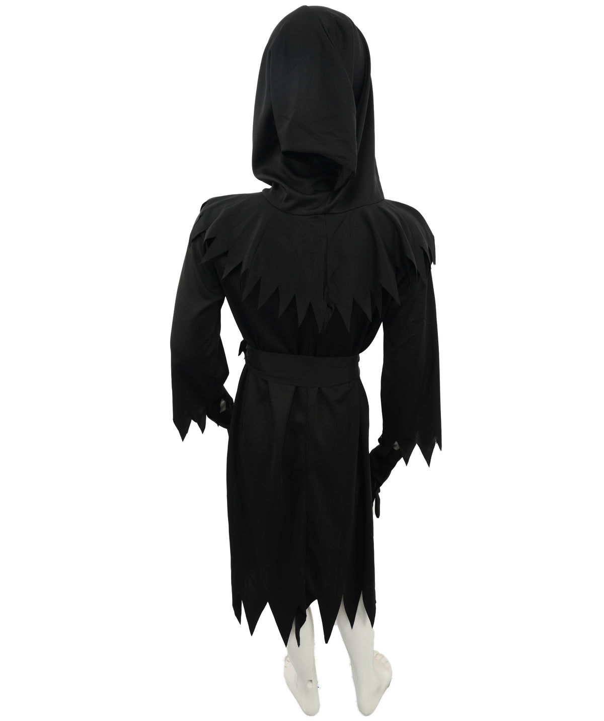 HPO Adult and Teen Glaring Reaper Costume | Dark Hooded Robe with Skeleton Print and Scythe Accessory | Halloween, Stage Performances, Theme Parties & Roleplay