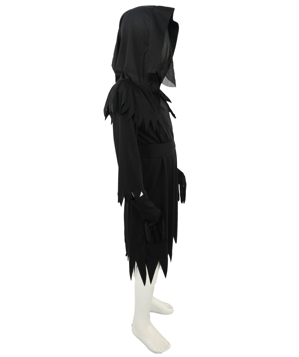 HPO Adult and Teen Glaring Reaper Costume | Dark Hooded Robe with Skeleton Print and Scythe Accessory | Halloween, Stage Performances, Theme Parties & Roleplay