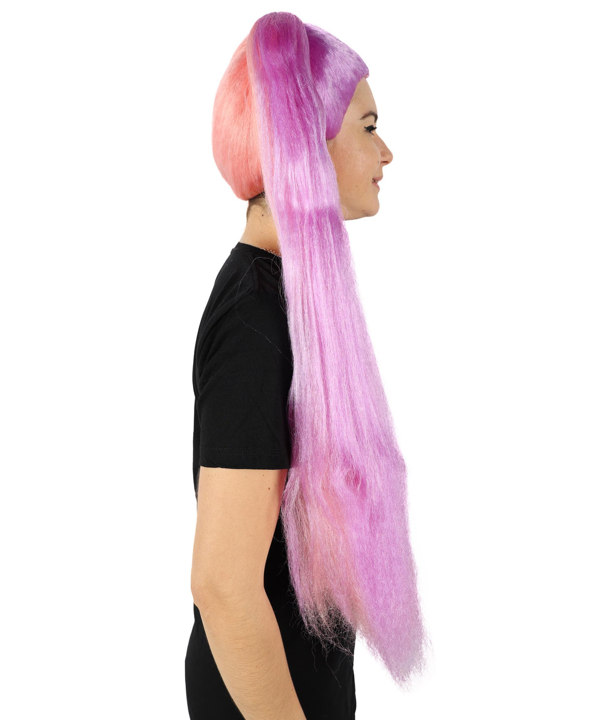 HPO Women's Straight Glamour Doll long Ponytail Multiple Wig | For Party and Halloween | Flame-retardant Synthetic Fiber | Premium Breathable Capless Cap |
