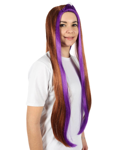 HPO Women's Fashion Doll Straight Multiple Wig | For Party and Halloween | Flame-retardant Synthetic Fiber | Premium Breathable Capless Cap |