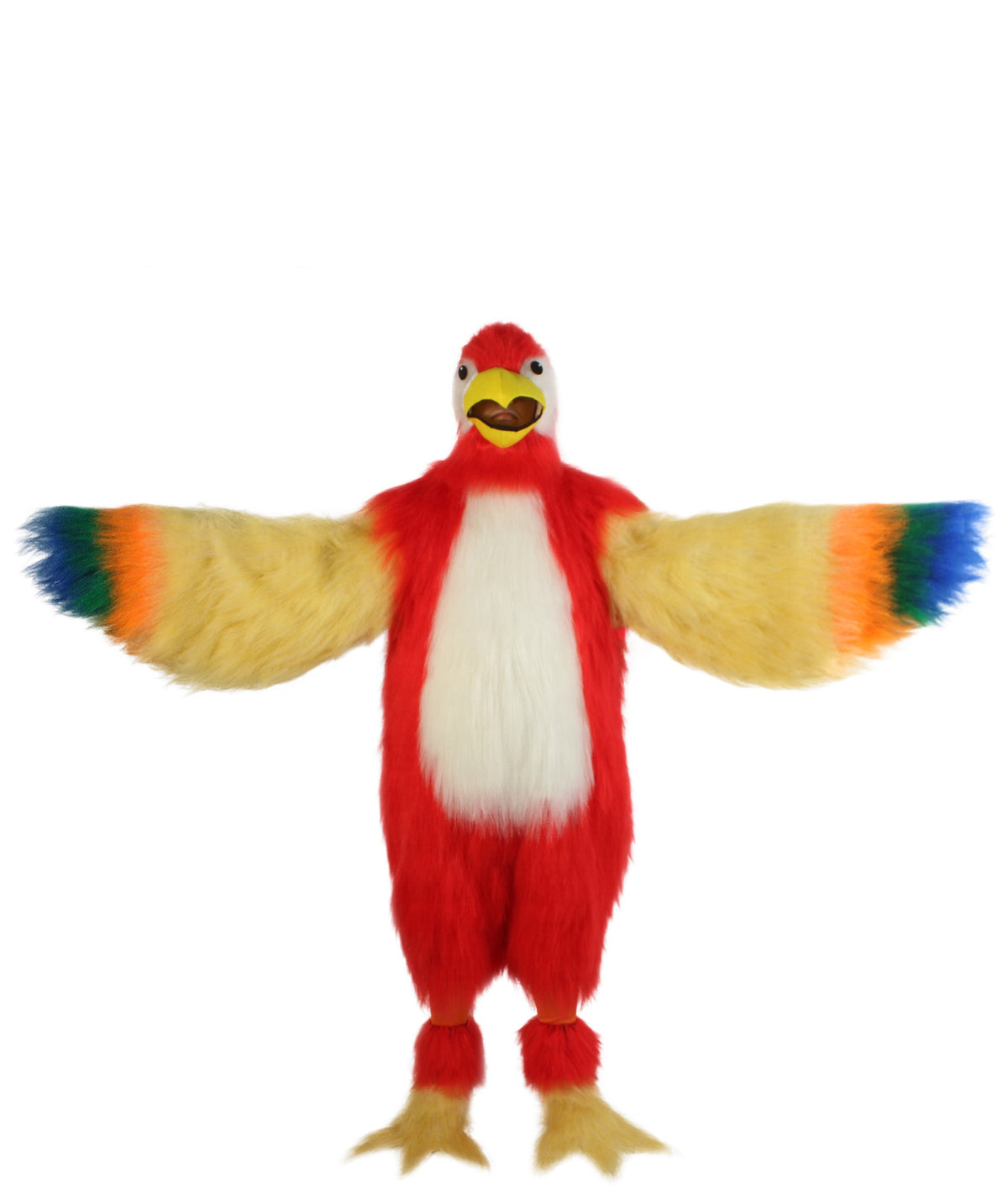 HPO Unisex Furry Colorful Tucan Fur Suit Costume With Face Mask