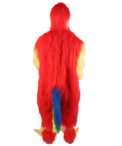 HPO Unisex Furry Colorful Tucan Fur Suit Costume With Face Mask
