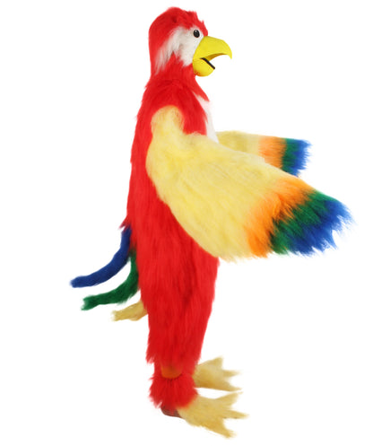 HPO Unisex Furry Colorful Tucan Fur Suit Costume With Face Mask