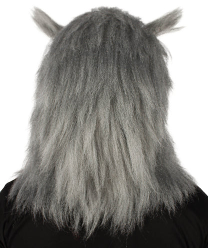 HPO Men's Japanese Anime Demon Beast Fighter Fancy Bundle Fluffy Boar's Head Mask with Pants and Waist Fur