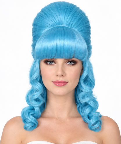 HPO Women's Class 60's Brown Half Updo Wig with Ponytail | Halloween  Wig | Flame-retardant Synthetic Fiber