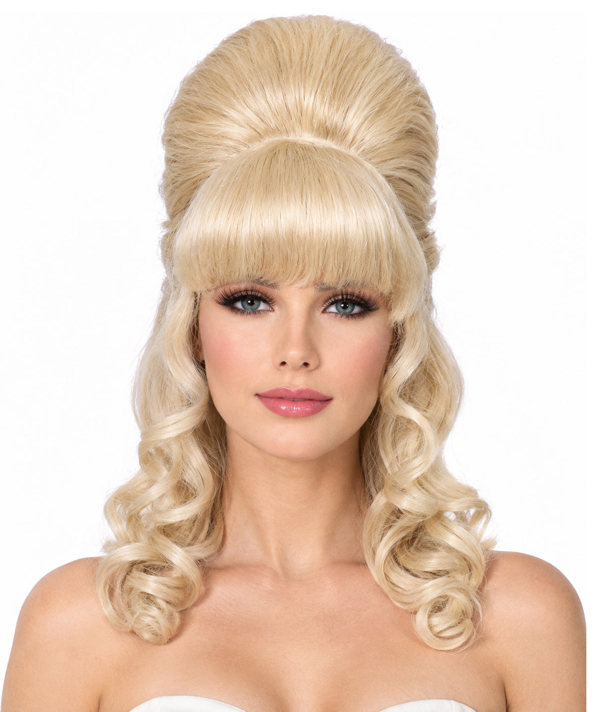HPO Women's Class 60's Brown Half Updo Wig with Ponytail | Halloween  Wig | Flame-retardant Synthetic Fiber