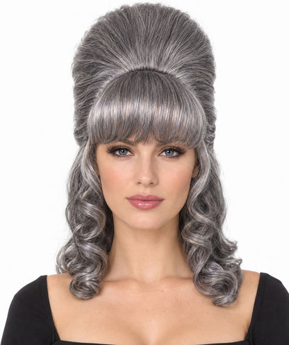 HPO Women's Class 60's Brown Half Updo Wig with Ponytail | Halloween  Wig | Flame-retardant Synthetic Fiber