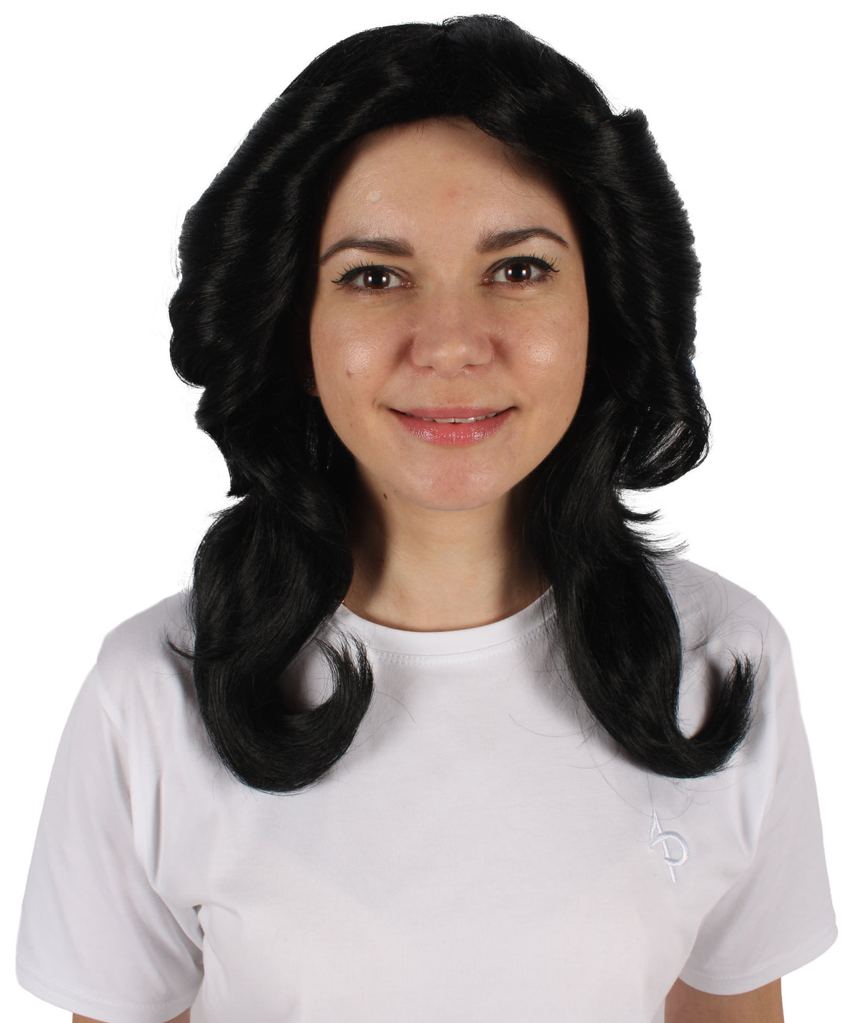 HPO Women's 70's Flick Multiple Color Retro Wig, Flame-retardant Synthetic Fiber