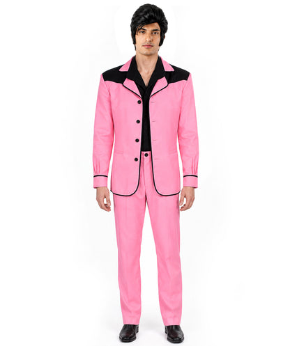 HPO Adult Men’s King of Rock and Roll Costume,Bundle Set with Wig | Perfect For Halloween and Cosplay Convention