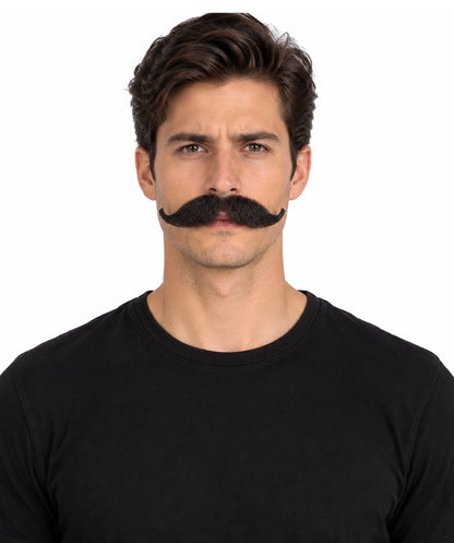 HPO Men's Fake Hungarian Mustache (Black)