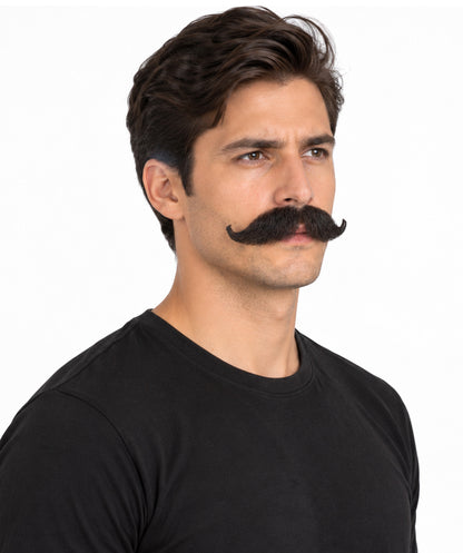 HPO Men's Fake Hungarian Mustache (Black)