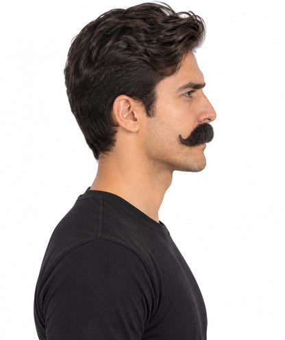 HPO Men's Fake Hungarian Mustache (Black)