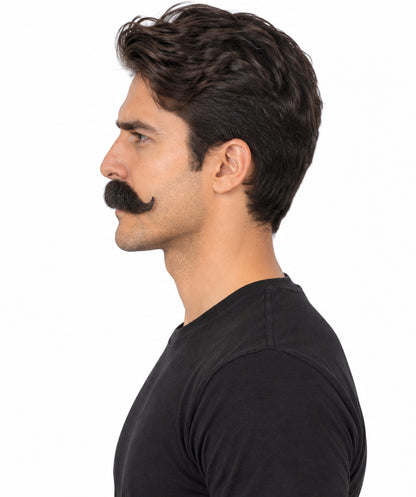HPO Men's Fake Hungarian Mustache (Black)