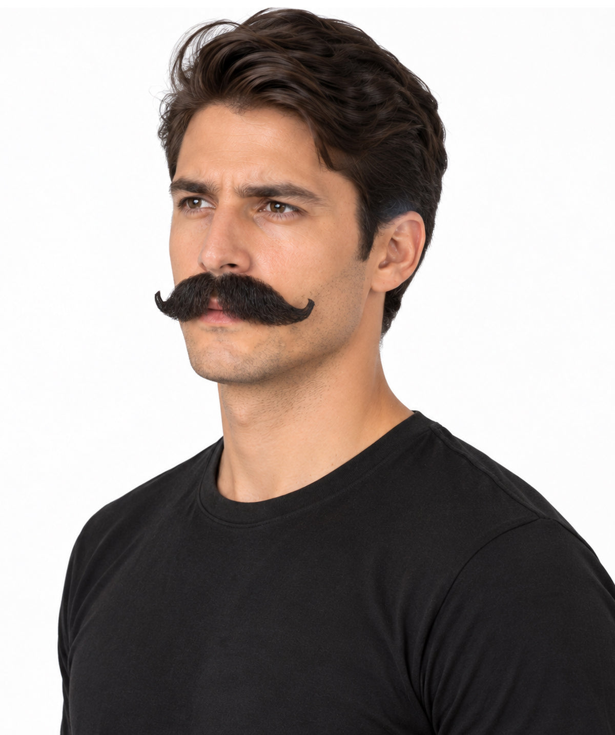HPO Men's Fake Hungarian Mustache (Black)