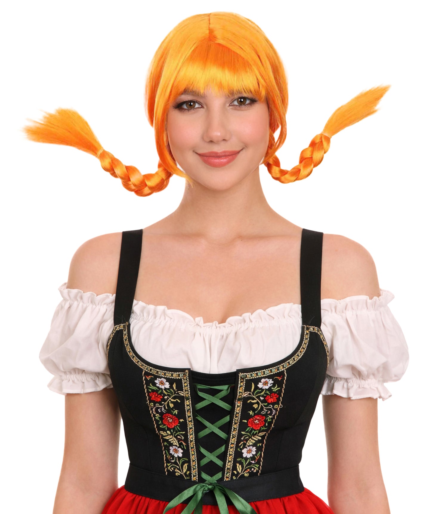 Bavarian Girl Women's Wig | Braided Fancy Halloween Wig | Premium Breathable Capless Cap