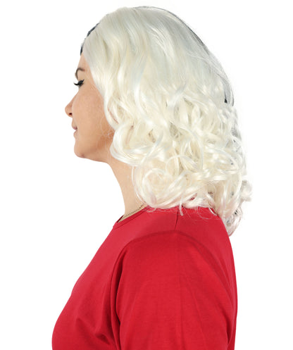 Women's Monster Animated Blue Wig , Gold Sky Blue Fancy Halloween Wig , Premium Breathable Capless Cap