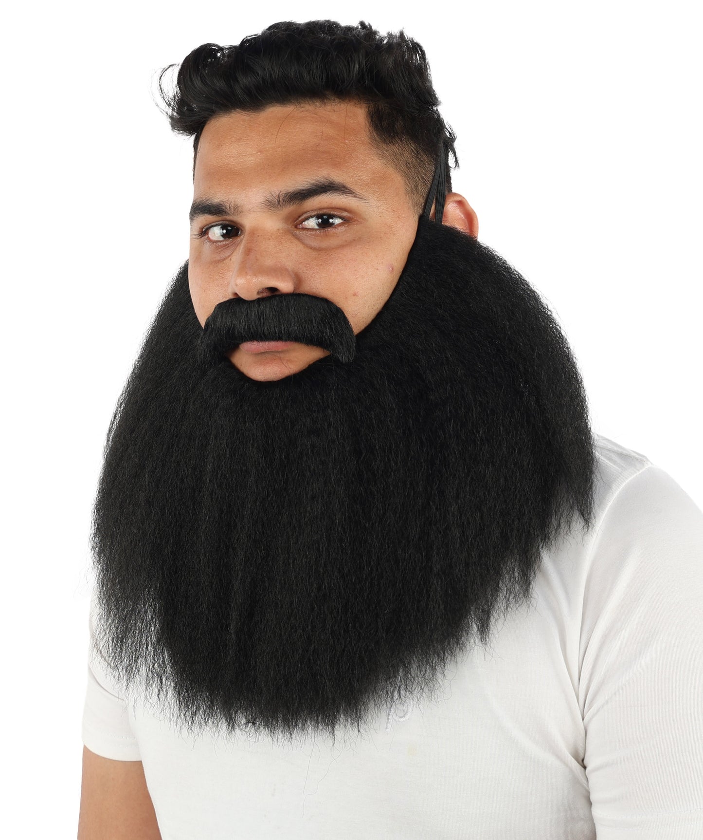 HPO Men’s Viking Beard & Mustache Set – Warrior Facial Hair Accessory | Multicolor Options | Ideal for Sea Giant Look, Mythical Barbarian Roleplay, Halloween & Cosplay