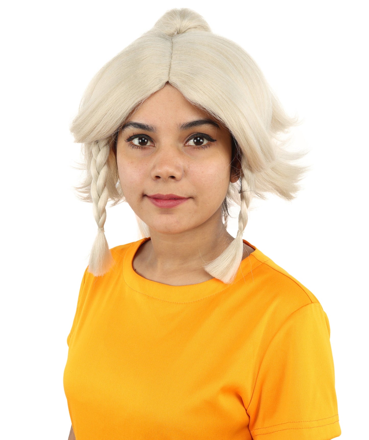 HPO Adult Women's Alien Nature Spirit Hair | Multiple Color Options | Soft Textured Bob with Beaded Braids, Heat Resistant Synthetic Fiber & Breathable Mesh | Halloween, Fantasy Roleplay, Themed Party, Theater & Carnival