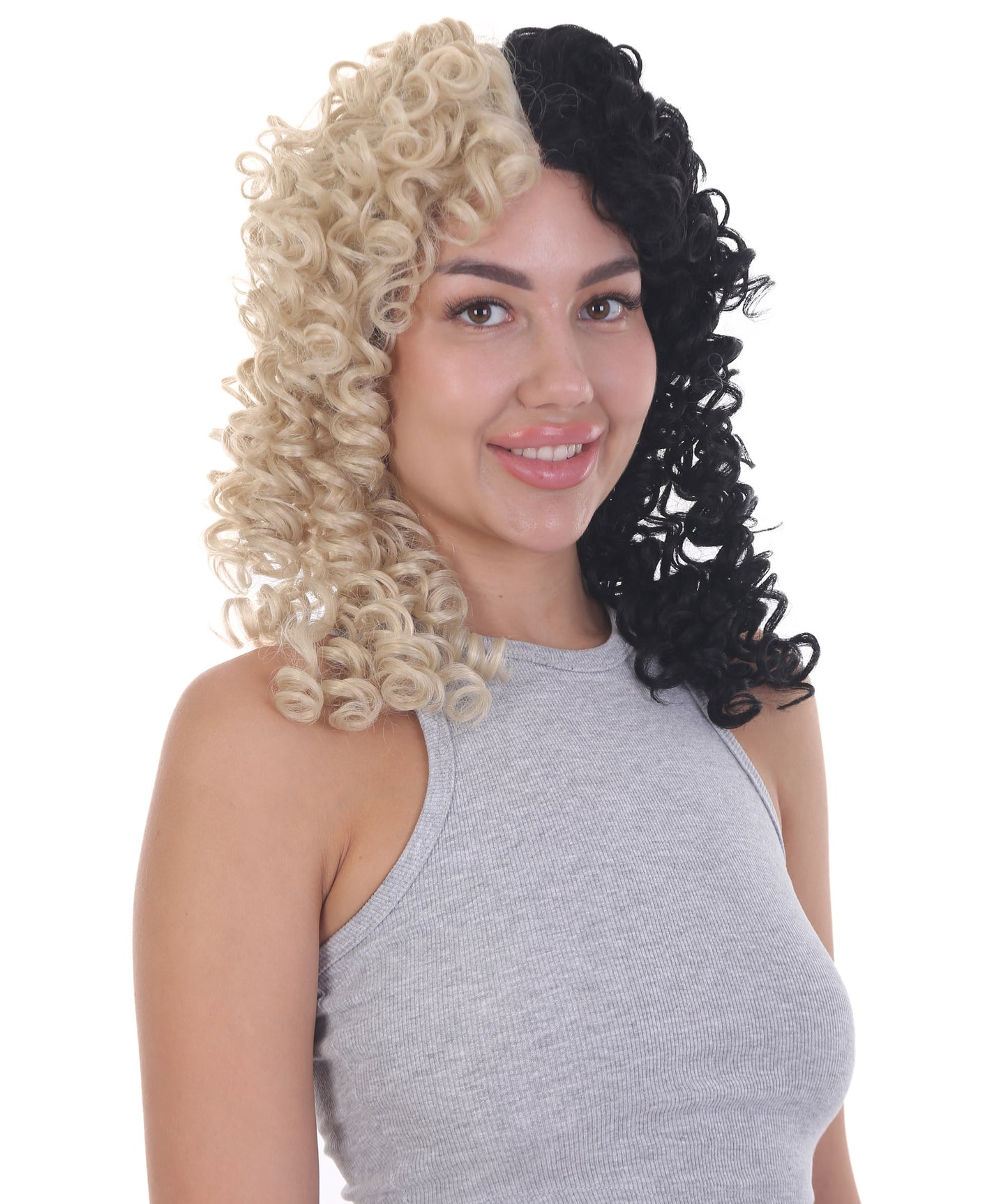 Women's Two Tone Ringlets with Light Curly Bangs | Nunique