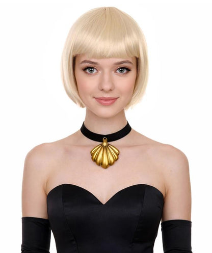 Women's Bob Wig | Short Fancy Halloween Wig | Premium Breathable Capless Cap