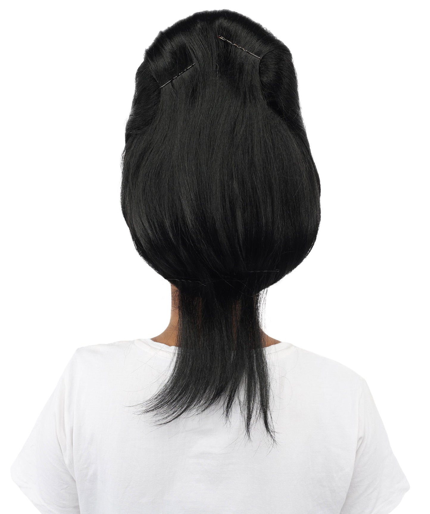 HPO Adult Women's Avant-Garde Bouffant Wig | Multiple Color Options | Create of synthetic fiber, massive smooth updo with micro bangs, breathable base | Party, Halloween, theater, drag, performance, costume events
