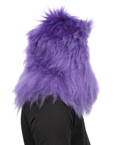 Adult Full Purple Monster Fur Bundle Costume & Mask Set | Body Suit with Head Mask | Ideal for Halloween, Cosplay and Parties