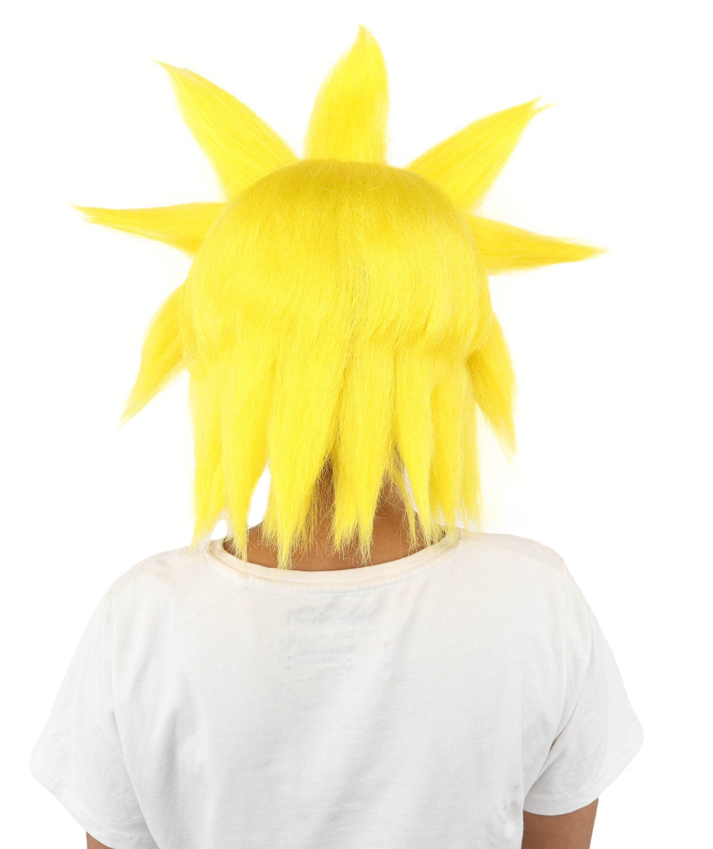 Adult Women’s Fantasy Short Yellow Spiky Wig | Anime-Inspired Hairpiece with Volume and Pointed Spike Style | Ideal for Halloween, Cosplay & Theme Events