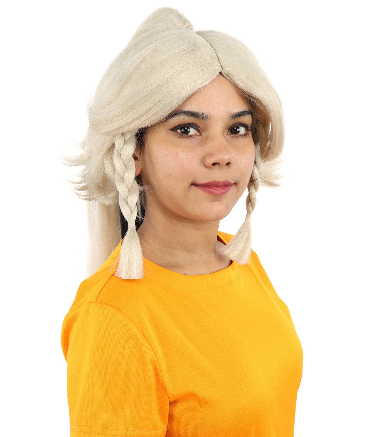 HPO Women's Multicolor Alien Nature Spirit Hair | Dark Textured Bob with Beaded Braids, Heat Resistant Synthetic Fiber & Breathable Mesh | Halloween, Fantasy Roleplay, Themed Party, Theater & Carnival