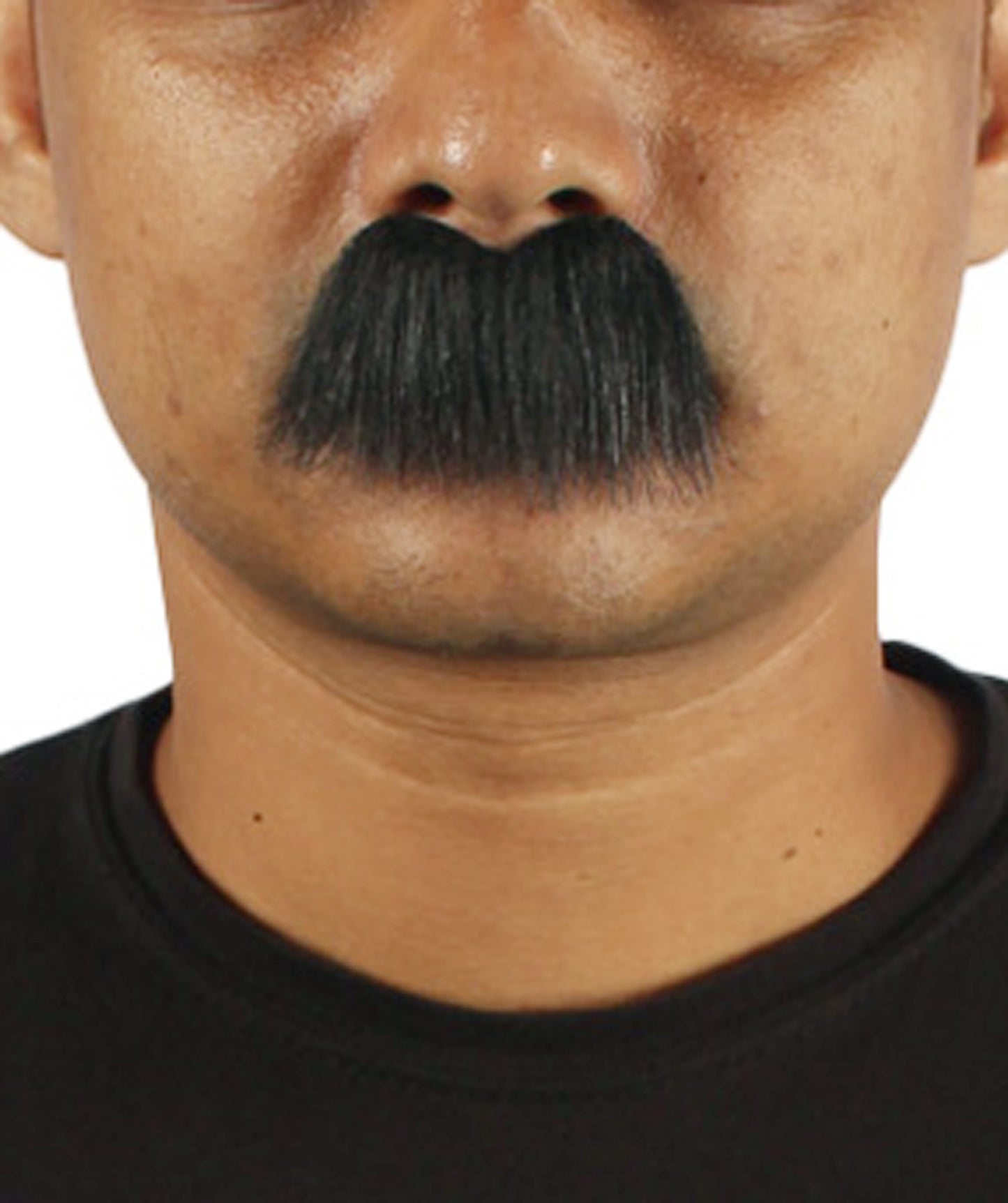 Mens Short Fluffy Black Bros Mustache - Stage ready mustache perfect for Fancy, drag, and performance