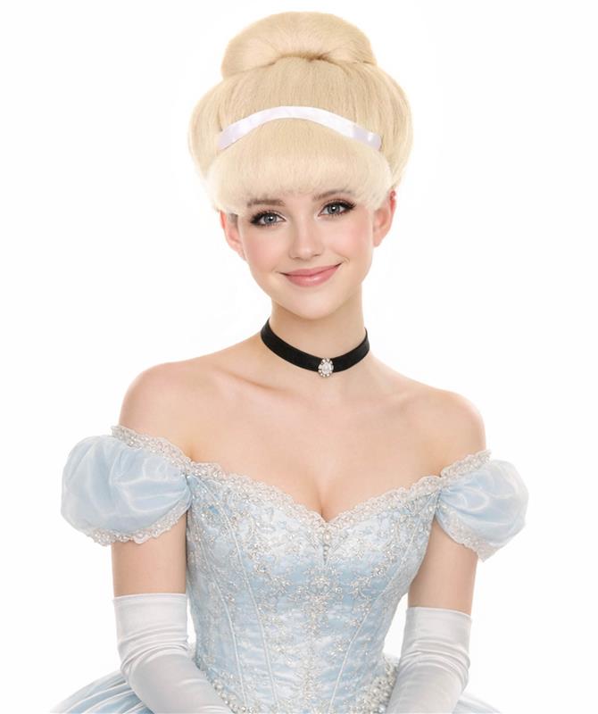 Princess Womens wig | Blonde Short Royal Bun wig | Premium Breathable Capless Cap