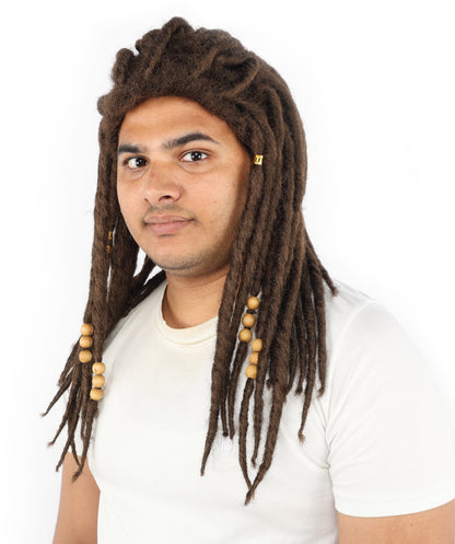 HPO Men’s Blonde Dreadlock Wig | Ideal for Cosplay, Halloween and Themed Parties | 22 Inch Realistic Texture, Adjustable Cap, and Comfortable Fit