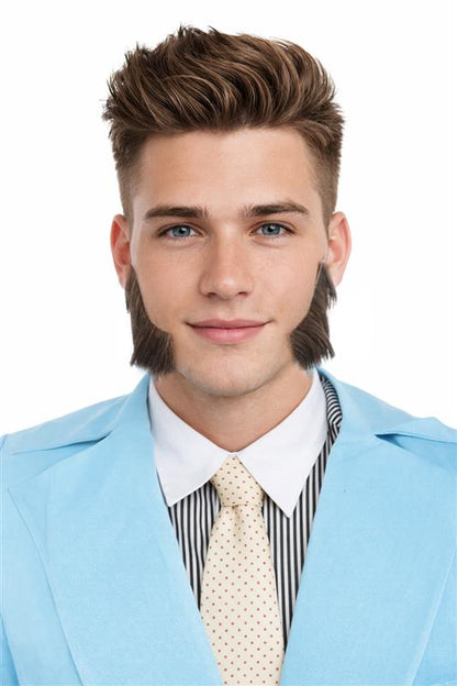 HPO Men's Fake Facial Mutton Chops Side Burns | Multiple Color Options