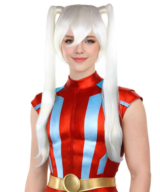Animation Womens Wig | Long White Wig | Premium Breathable Capless Cap