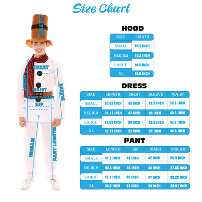 Men's Mr Snowman Costume | White Halloween Costumes | Flame-Retardant Synthetic Fabric