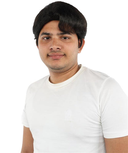 HPO Adult Men's Short Layered Synthetic Fiber Wig | Black Natural Style Hairpiece | Lightweight Heat-Resistant Cosplay & Daily Wear Cap