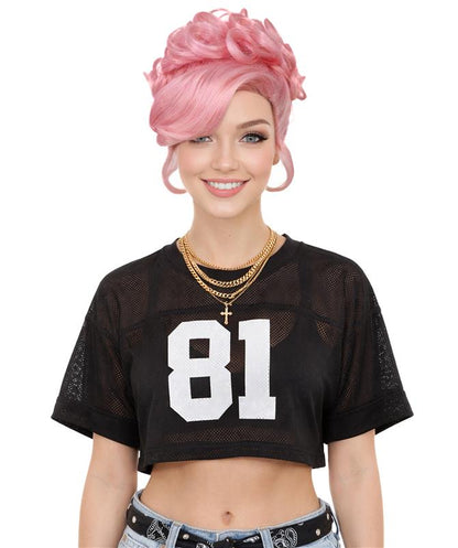 Women's American Rapper Curly Updo High Fashion Wig | Multi Color Options