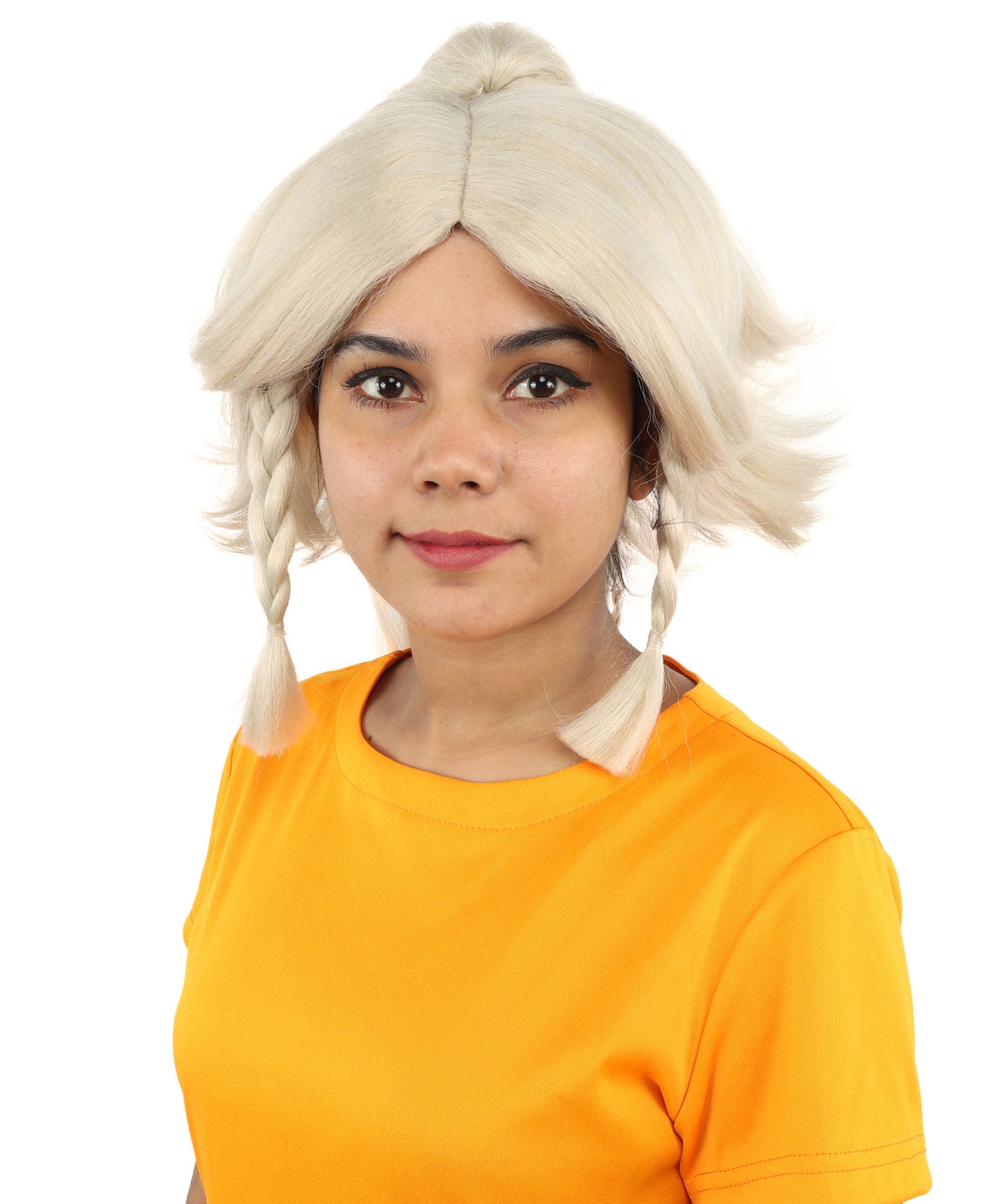 HPO Women's Multicolor Alien Nature Spirit Hair | Dark Textured Bob with Beaded Braids, Heat Resistant Synthetic Fiber & Breathable Mesh | Halloween, Fantasy Roleplay, Themed Party, Theater & Carnival