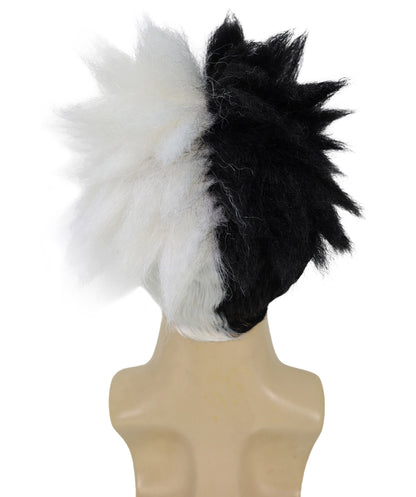 HPO  Men's Anime Spiky Black Wig |  Best for Halloween | Flame-retardant Synthetic Fiber