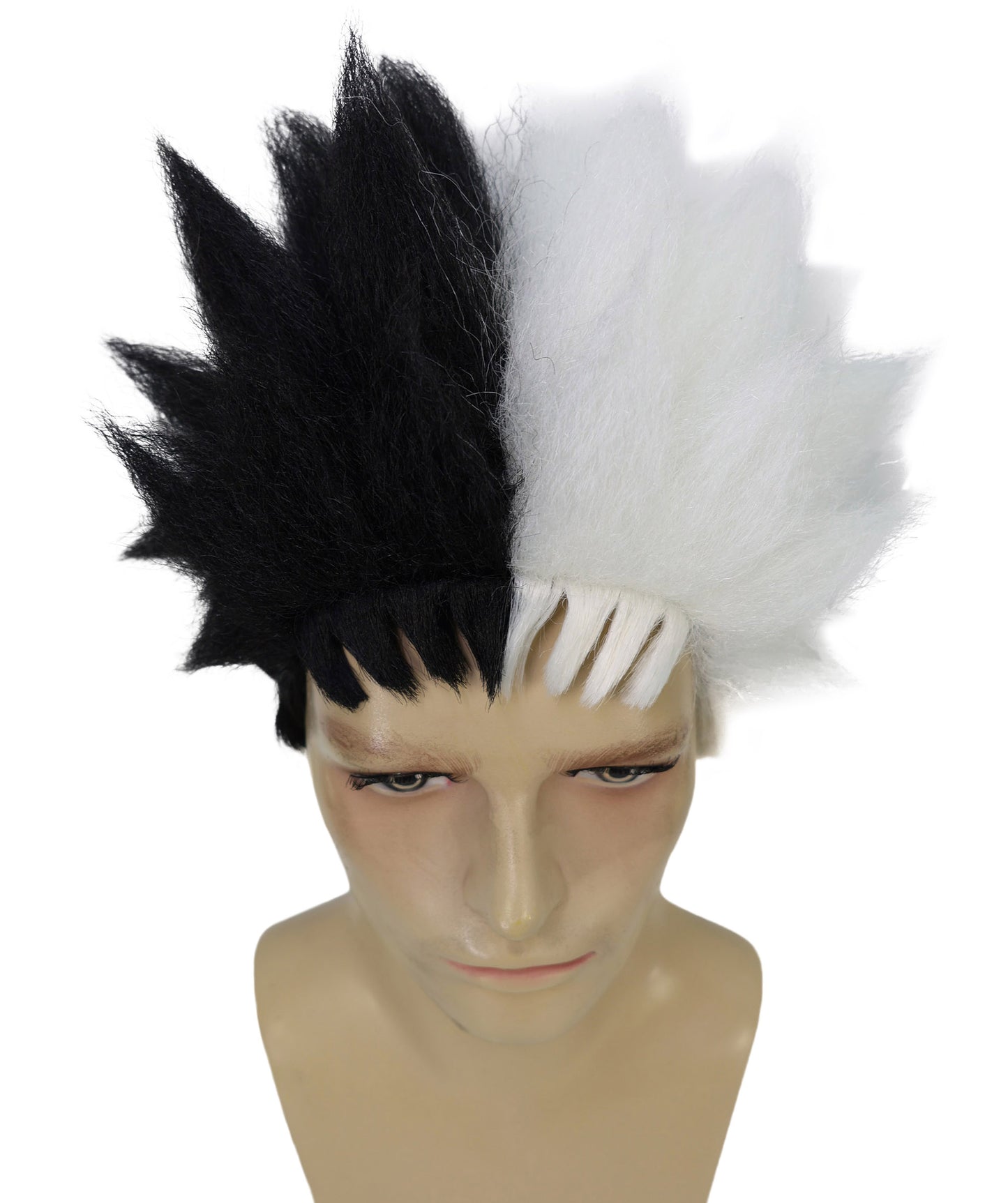 HPO  Men's Anime Spiky Black Wig |  Best for Halloween | Flame-retardant Synthetic Fiber