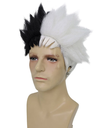 HPO  Men's Anime Spiky Black Wig |  Best for Halloween | Flame-retardant Synthetic Fiber
