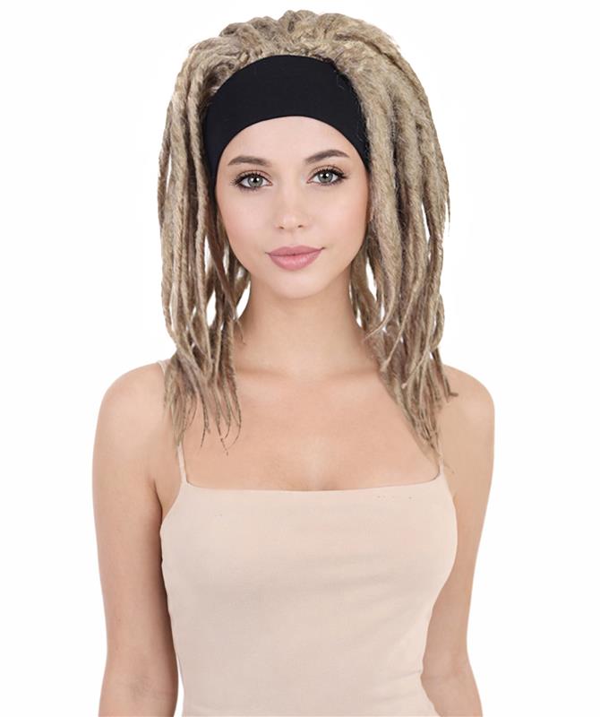 HPO Women's Deluxe Brown Dreadlocks Wig| Perfect for Cosplay| Flame-retardant Synthetic Fiber