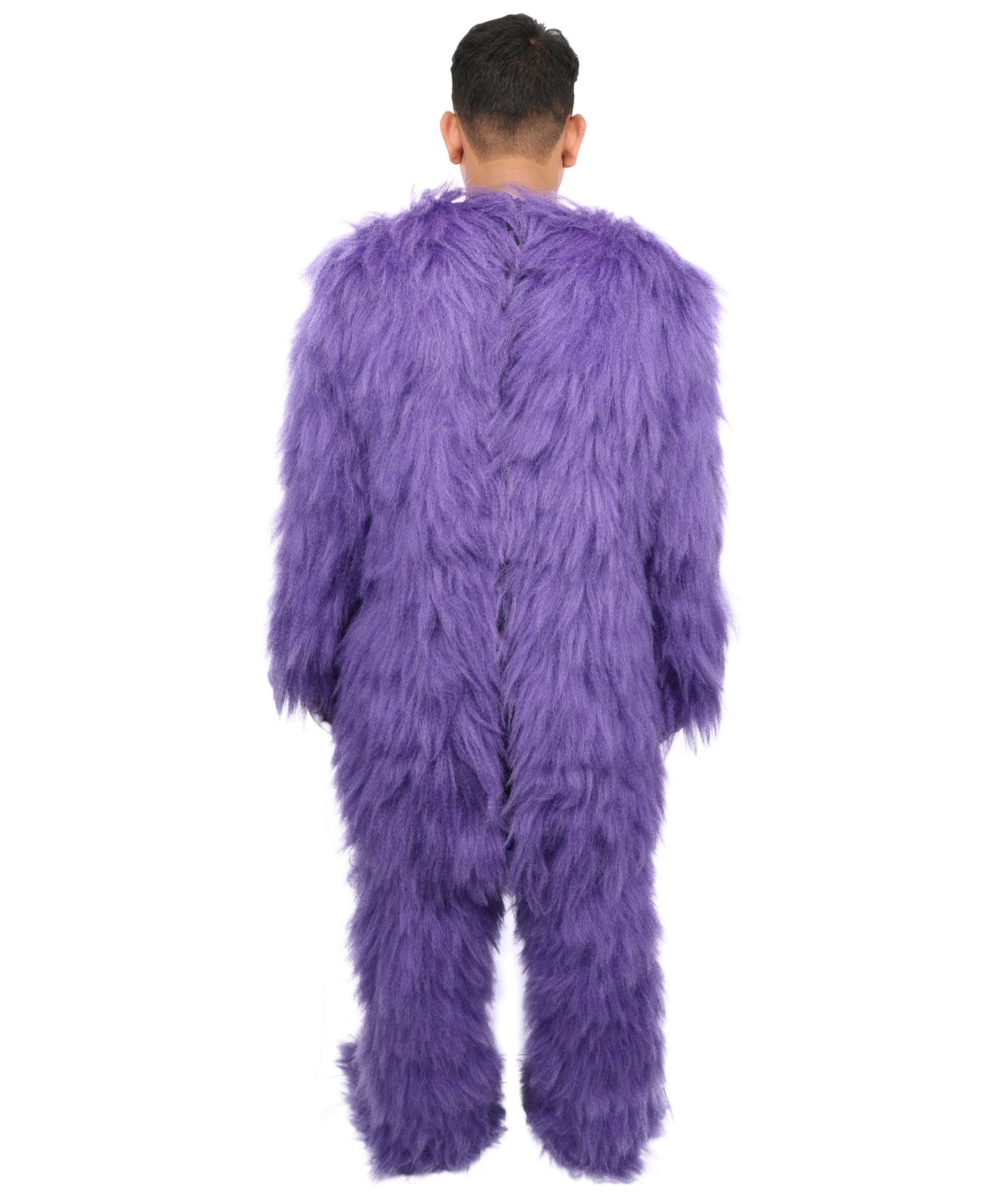 Adult Full Purple Monster Fur Bundle Costume & Mask Set | Body Suit with Head Mask | Ideal for Halloween, Cosplay and Parties