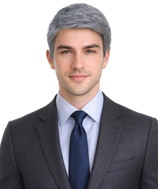 US Chief Pandemic Frantic Fauci Doctor Grey Silly Wig