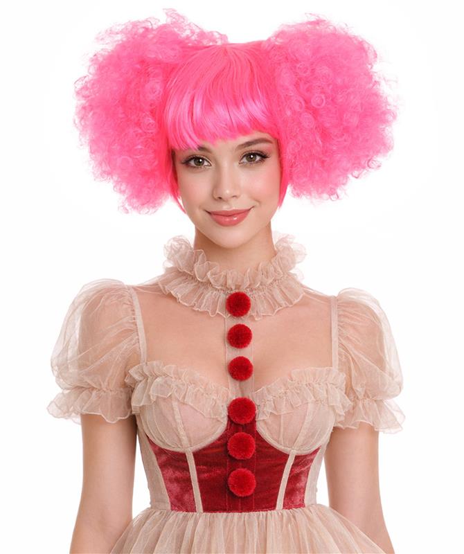 Women's Clown Puff Unisex Wig | Multiple Color Fancy Halloween Wig | Premium Breathable Capless Cap | HPO