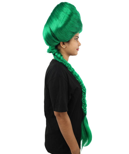 HPO Women’s Extra Long Golden Brown Count Dracula Wig | 42 Inch Synthetic Hairpiece Ideal for Gothic Noble Costume Halloween Cosplay Party Fancy Dress