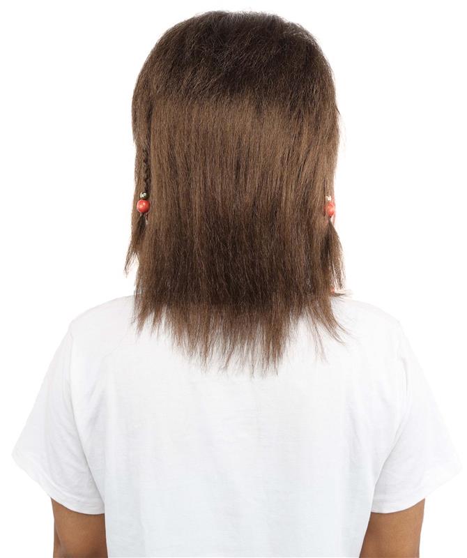 HPO Adult Women's Long Tribal Braided Wig | Multiple Color Options | Dark Shaggy Bob with Beaded Strands, Synthetic Fiber & Breathable Cap | Halloween, Sci-Fi Roleplay, Fantasy Costume