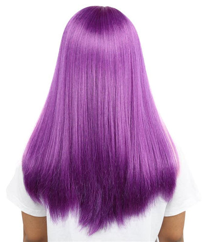 HPO Women’s 20” Multicolor Mid-Layers Wig with Bangs | Bold Wig for Dress-Up, Cosplay, and Parties | Capless Cap Design
