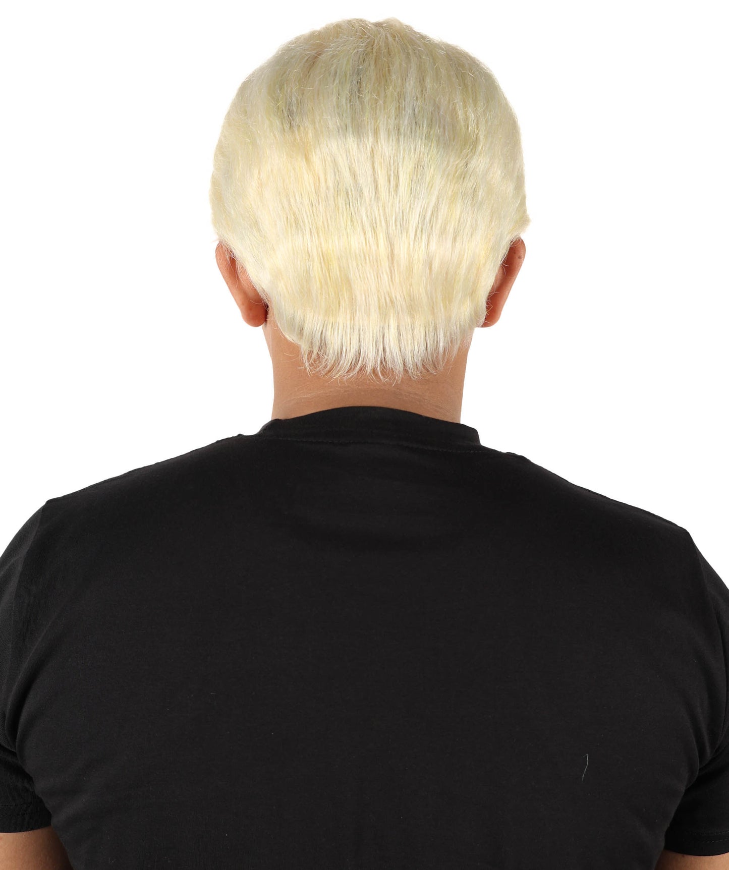 HPO Adult Men’s Short Layered K-Pop Style Blonde Wig - Clean Cut Performance Hairpiece with Modern Shape | Fits Naturally into Cosplay, Stage Looks, Halloween & Theme Events