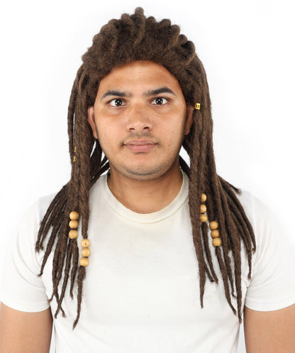 HPO Men’s Blonde Dreadlock Wig | Ideal for Cosplay, Halloween and Themed Parties | 22 Inch Realistic Texture, Adjustable Cap, and Comfortable Fit